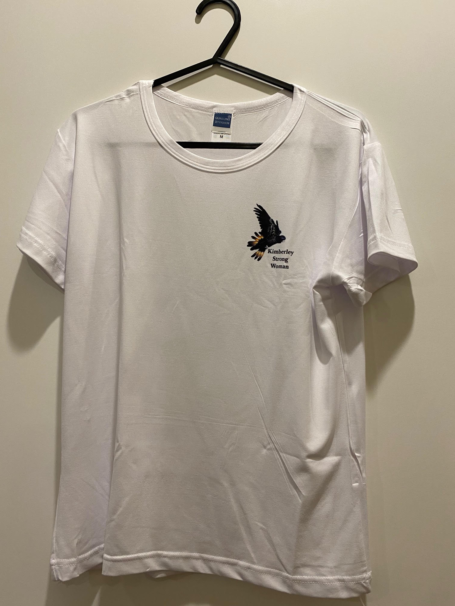 Strong Woman ‘Cockatoo’ White T-Shirt - Kimberley Jiyigas